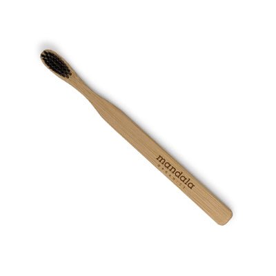 Charcoal Bamboo Toothbrush - Mandala Organics